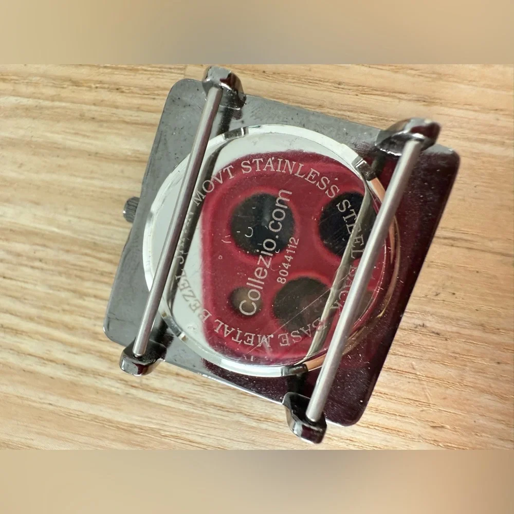 Captain by collezio square black watch orange slap strap NEW BATTERY